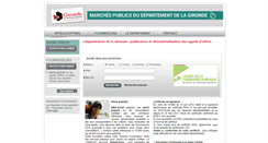 Desktop Screenshot of marches-publics.gironde.fr